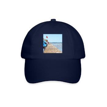 Besucher mit Blick auf den Ozean - Baseballkappe - Blau/Blau - Vorne
