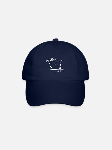 Moin Löppt Deutschland Geschenk Flagge - Baseballkappe - Blau/Blau