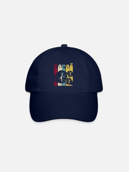 Papa Vater von 2 Kinder Zwillinge Söhnen Mädchen - Baseballkappe - Blau/Blau