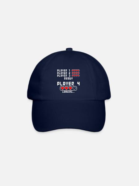 Schwangerschaft verkünden Baby Player 4 Loading - Baseballkappe - Blau/Blau