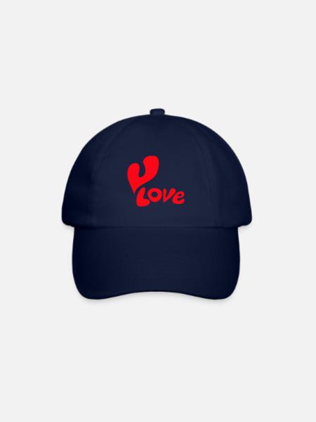 Love - Baseballkappe - Blau/Blau