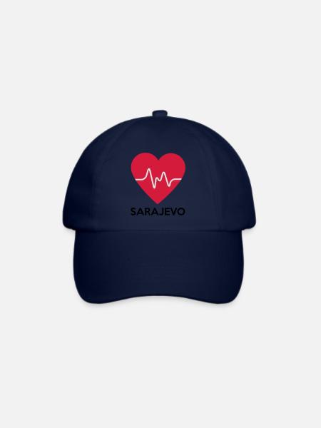 Herz Sarajevo - Baseballkappe - Blau/Blau