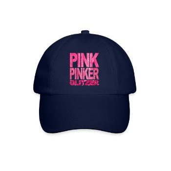 Pink Pinker Glitzer Bling Prinzessin Fashionista - Baseballkappe - Blau/Blau - Vorne