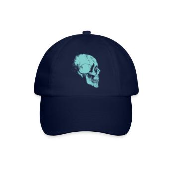 Skelett Totenkopf Bones - Baseballkappe - Blau/Blau - Vorne