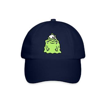 glibber schleim ekelig schleimig gesicht kopf mons - Baseballkappe - Blau/Blau - Vorne