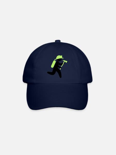 Ein Feuerwehrmann mit einer Axt - Baseballkappe - Blau/Blau
