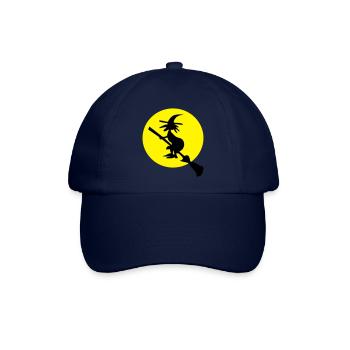 Hexe und Vollmond - Baseballkappe - Blau/Blau - Vorne
