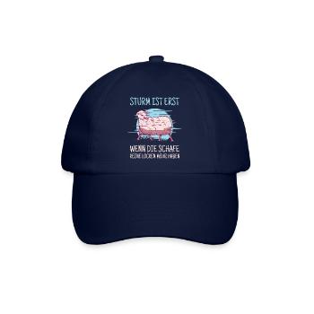 Sturm ist erst wenn die Schafe keine Locken haben - Baseballkappe - Blau/Blau - Vorne