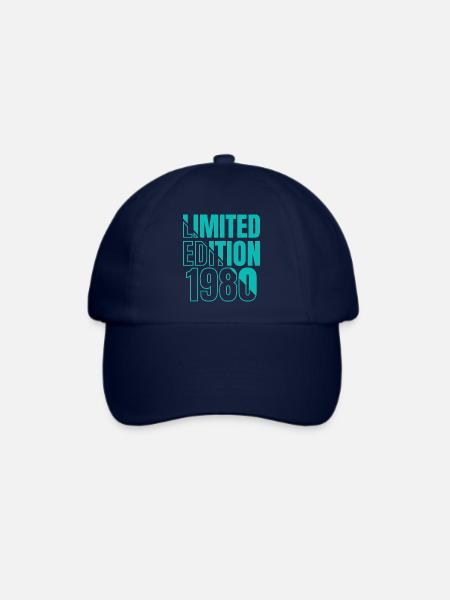 1980 Limited Edition 42. Geburtstag Junge Mädchen - Baseballkappe - Blau/Blau