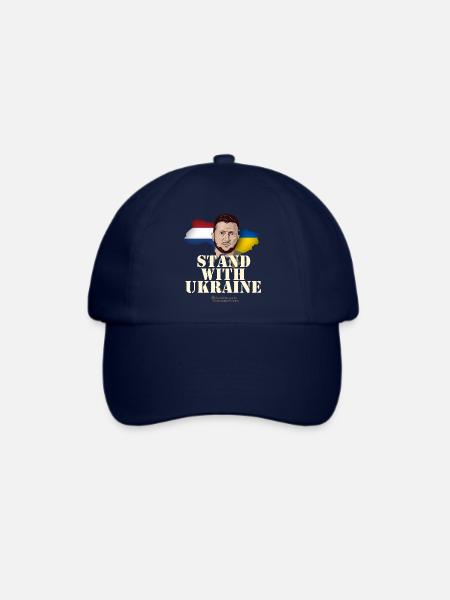 Ukraine Niederlande Motto Stand with Ukraine - Baseballkappe - Blau/Blau