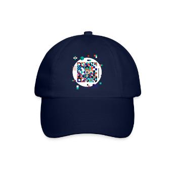 Geometrisches Muster (Formen, Kreis) - Baseballkappe - Blau/Blau - Vorne