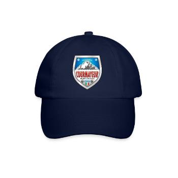 Courmayeur, Valle d'Aosta, Italien - Baseballkappe - Blau/Blau - Vorne
