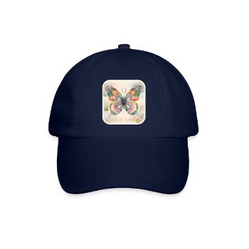 Schmetterlinge Muster - Baseballkappe - Blau/Blau - Vorne