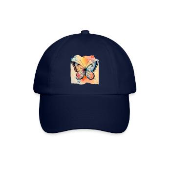 Schmetterlinge Muster - Baseballkappe - Blau/Blau - Vorne