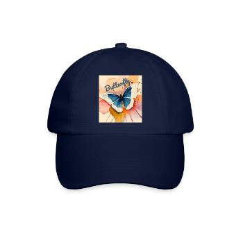 Schmetterlinge Muster - Baseballkappe - Blau/Blau - Vorne