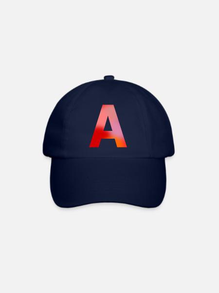 Buchstabe A - Baseballkappe - Blau/Blau