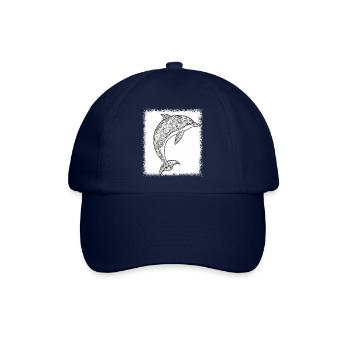caribbean aquatic environment background - Baseballkappe - Blau/Blau - Vorne