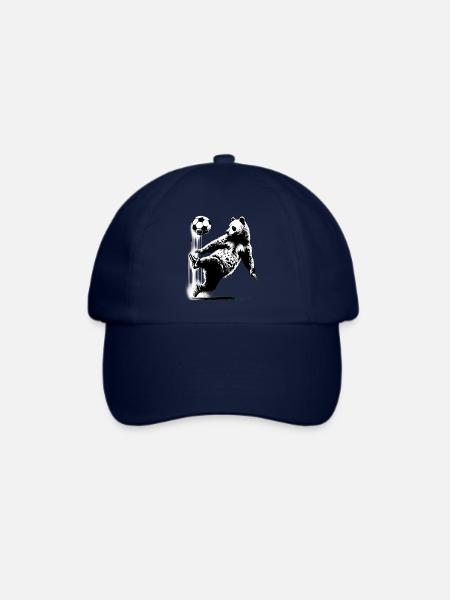Bär spielt Fußball - Baseballkappe - Blau/Blau