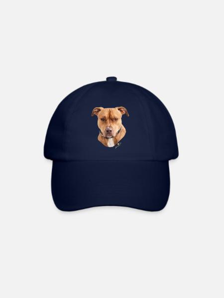 Americanstaffordshire-Terrier Braun - Baseballkappe - Blau/Blau