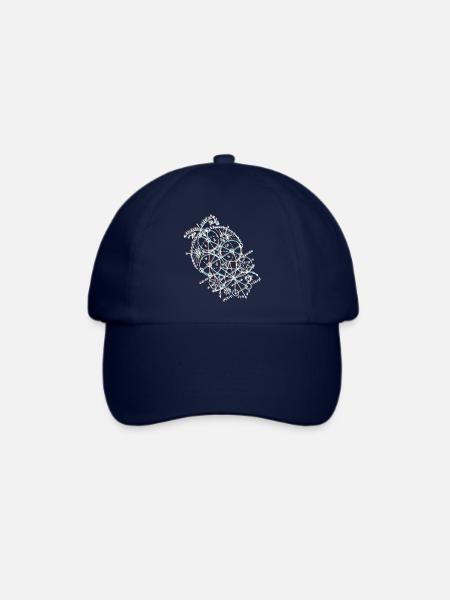 Anaglyphische geometrische Bahn - Baseballkappe - Blau/Blau