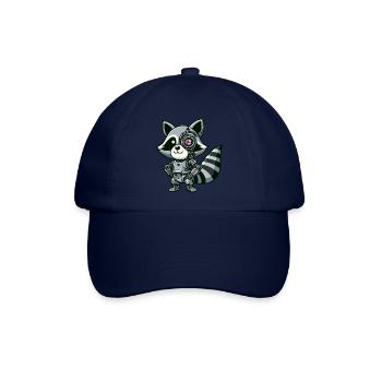 Cooler Waschbär Roboter - Baseballkappe - Blau/Blau - Vorne