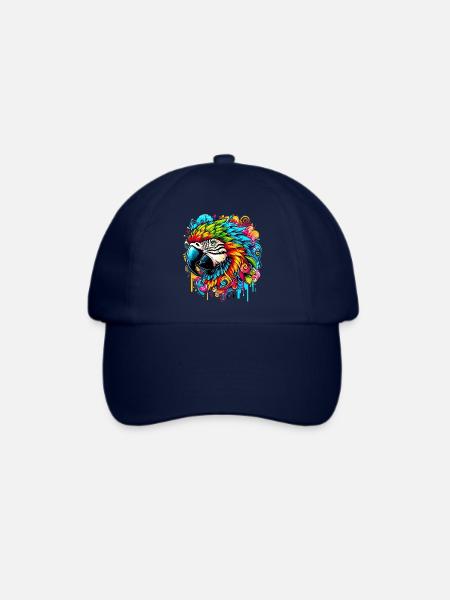 Papagei - Baseballkappe - Blau/Blau