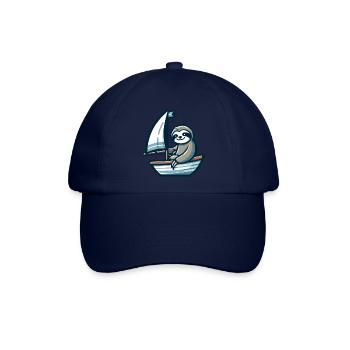 Sommersegeln mit Faultier auf Jolle - Baseballkappe - Blau/Blau - Vorne