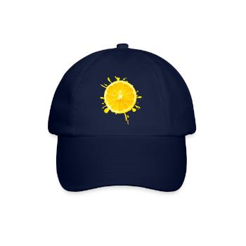 Zitrus-Splash Gelb - Baseballkappe - Blau/Blau - Vorne