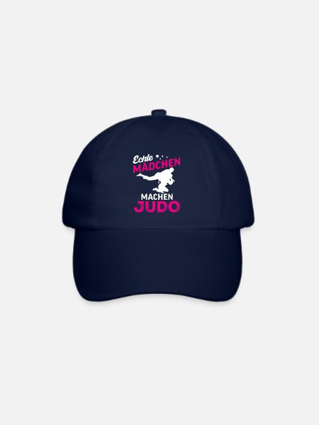 echte mädchen machen judo - Baseballkappe - Blau/Blau