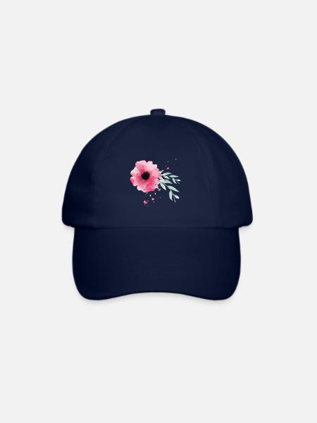 Vintage Rose Flower - Baseballkappe - Blau/Blau