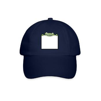 frosch schild verstecken rahmen text schreiben mau - Baseballkappe - Blau/Blau - Vorne