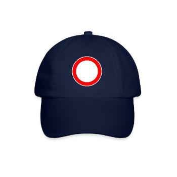 Rundes Verkehrsschild Schild Vorlage - Baseballkappe - Blau/Blau - Vorne