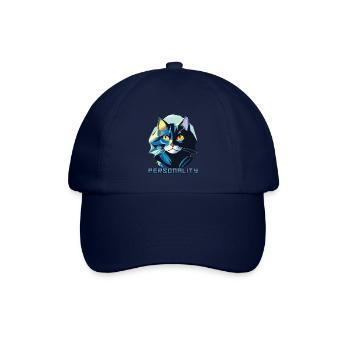 Katze Persönlichkeit - Baseballkappe - Blau/Blau - Vorne