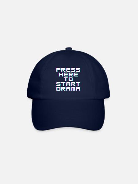 Press here to start drama - Baseballkappe - Blau/Blau