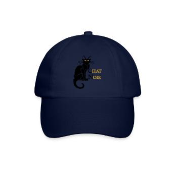 chat noir 'n (text, 2c) - Baseballkappe - Blau/Blau - Vorne