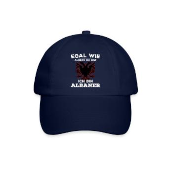 Egal wie albern du bist, ich bin Albaner! - Baseballkappe - Blau/Blau - Vorne