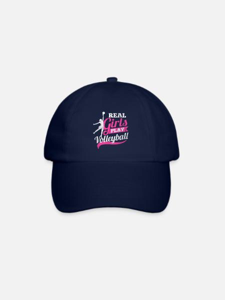 Echte Frauen spielen Volleyball - Baseballkappe - Blau/Blau