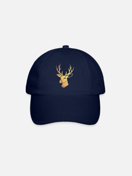Goldener Hirsch - Baseballkappe - Blau/Blau