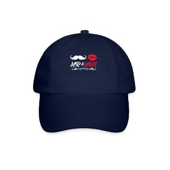 Mr & Mrs Valentinstag Geschenk Liebe Paare - Baseballkappe - Blau/Blau - Vorne
