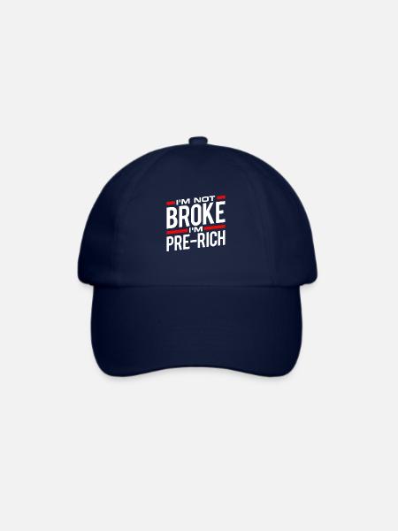 I'm not broke - Baseballkappe - Blau/Blau
