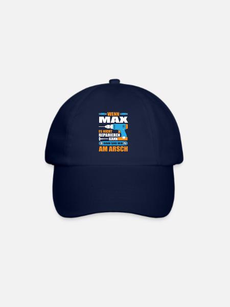 MAX Name Geschenk Reparatur reparieren - Baseballkappe - Blau/Blau