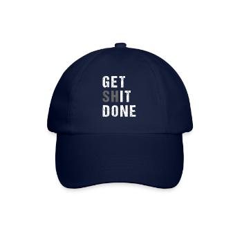 GET SHIT DONE - Baseballkappe - Blau/Blau - Vorne