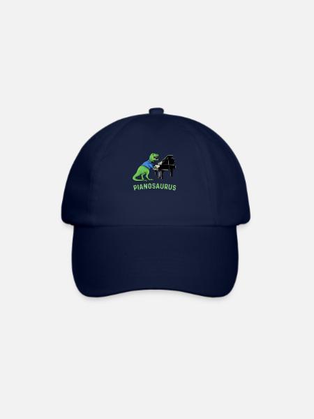 Pianosaurus - Klavier Dinosaurier T Rex Pianist Geschenk - Baseballkappe - Blau/Blau
