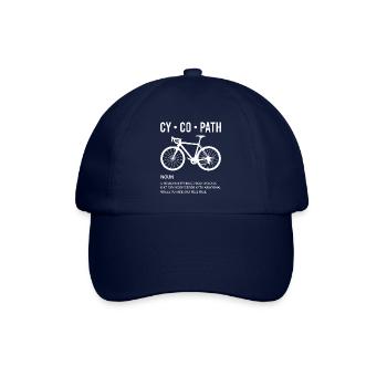 Cycopath Fahrrad lustig Definitoion - Baseballkappe - Blau/Blau - Vorne