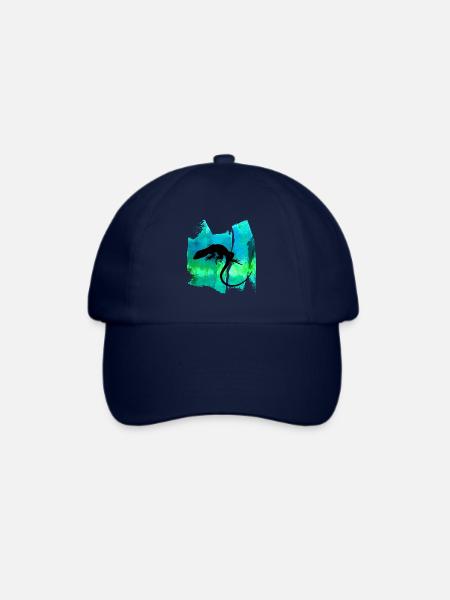 Lizard Eidechse T Shirt - Baseballkappe - Blau/Blau