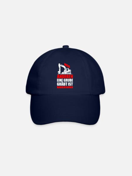 Lustiger Spruch Bagger Baggern Geschenkidee - Baseballkappe - Blau/Blau