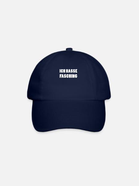 Ich Hasse Fasching Anti Karneval Lustiges Witziges - Baseballkappe - Blau/Blau