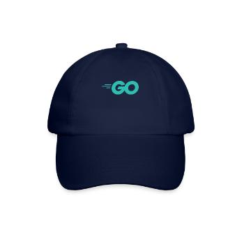 Go Programmiersprache mit Go Logo Go - Baseballkappe - Blau/Blau - Vorne