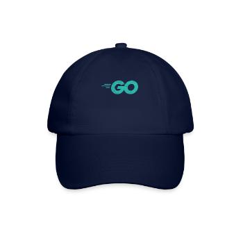 Go-Programmiersprache mit Go-Logo in Not - Baseballkappe - Blau/Blau - Vorne