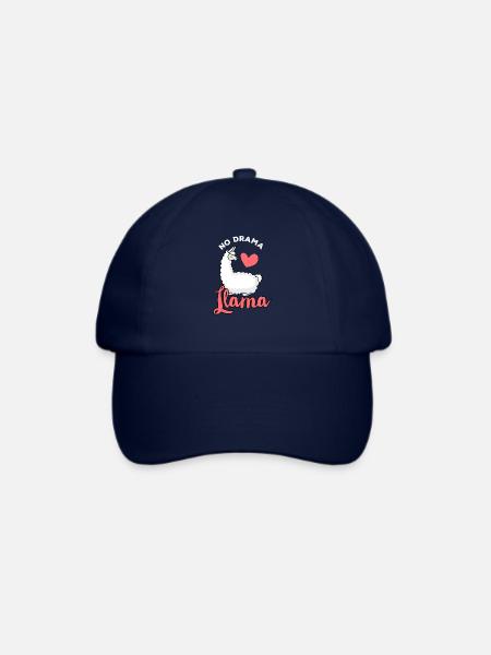 Lama - Llama / NO DRAMA LAMA / Love - Baseballkappe - Blau/Blau